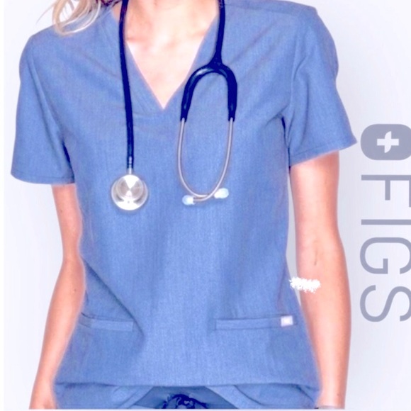 Figs heather indigo Casma tops - Picture 1 of 9